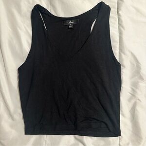 Lulu's Classic Black V-Neck Racerback Tank Top